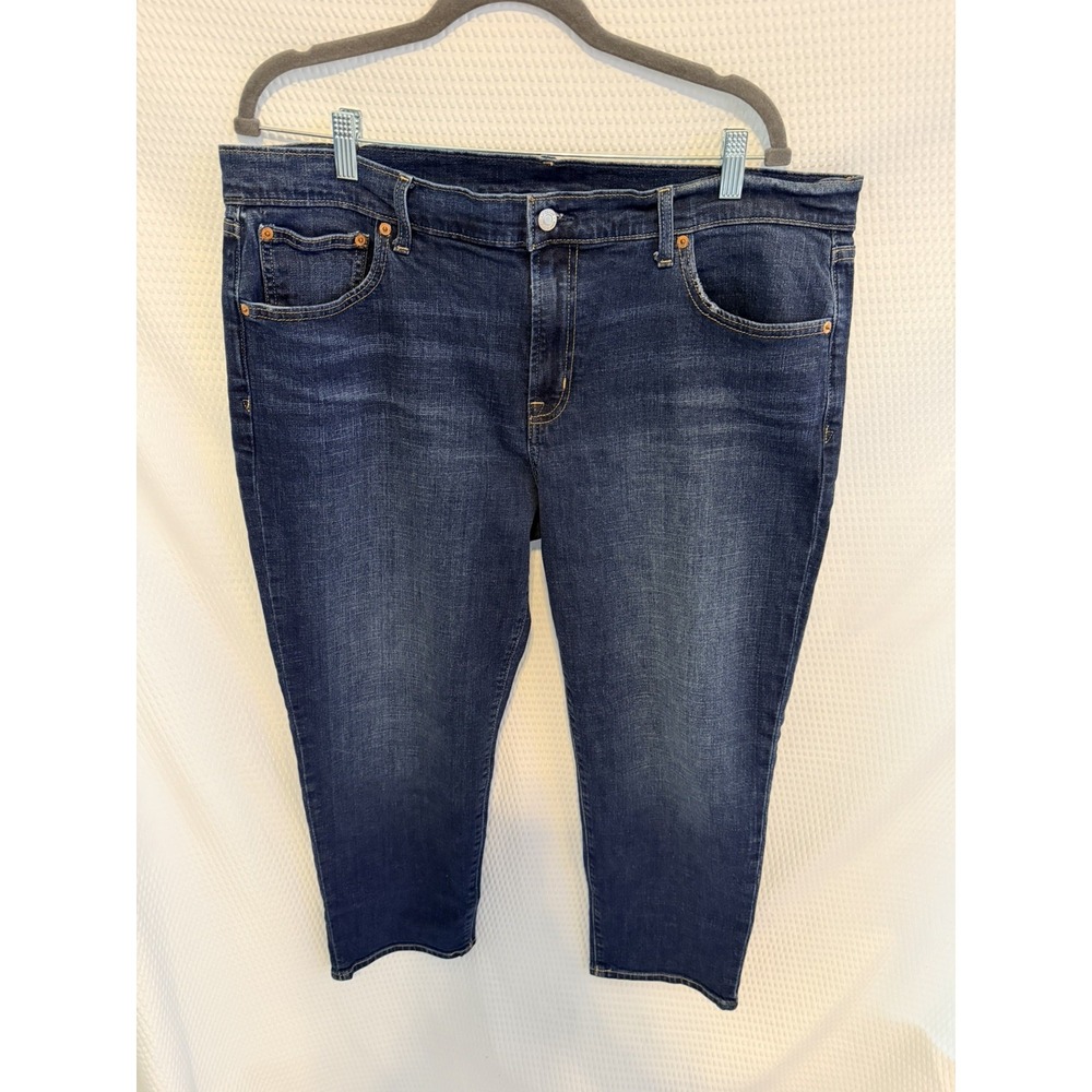 Gap Girlfriend Jeans Womens 16R Dark Mid Rise Relaxed Straight Stretch Denim